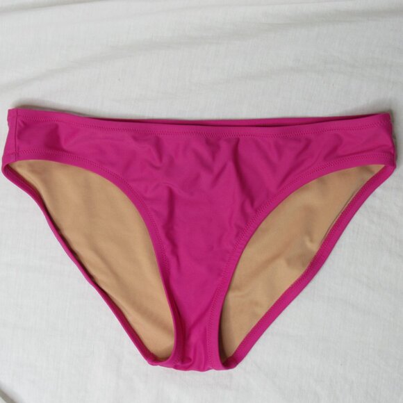 J. Crew Pink Mid Rise Lined Bikini Bottom Women's S Small - Picture 7 of 10